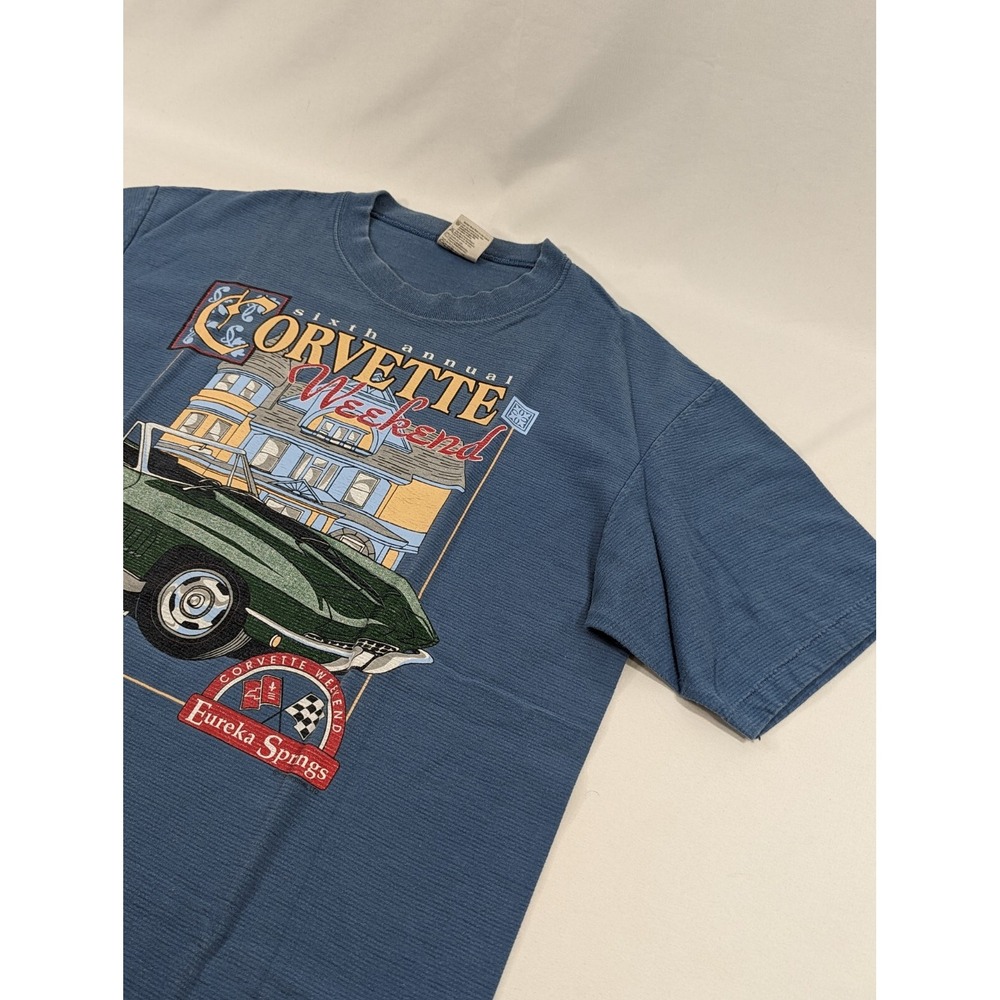 VTG Sixth Annual Corvette Weekend Eureka Springs 1996 Single Stitch Tshirt Large